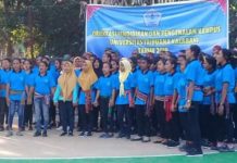 Pentas Seni Warnai Acara Penutupan Ospek Untrib 2019 Pentas seni mahasiswa baru Untrib, Sabtu (7/9). (Foto: Doc Panitia).