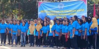 Pentas Seni Warnai Acara Penutupan Ospek Untrib 2019 Pentas seni mahasiswa baru Untrib, Sabtu (7/9). (Foto: Doc Panitia).