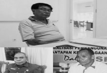 Proyek SPBBU ATL: Bupati Membangun, DPRD Setujui, Rakyat Menjerit Foto: Bos PT. Ombay Sukses Persada Enthon Jodjana (atas), Bupati Alor Drs Amon Djobo (kiri) dan Ketua DPRD Martinus Alopada (kanan).