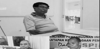 Proyek SPBBU ATL: Bupati Membangun, DPRD Setujui, Rakyat Menjerit Foto: Bos PT. Ombay Sukses Persada Enthon Jodjana (atas), Bupati Alor Drs Amon Djobo (kiri) dan Ketua DPRD Martinus Alopada (kanan).