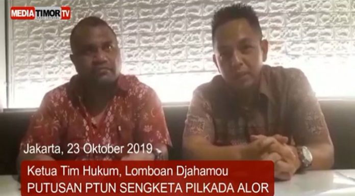 Gugatan SK Mendagri Imanuel Blegur Ditolak Majelis Hakim PTUN Jakarta Kuasa Hukum Imanuel E. Blegur; Lomboan Djahamau dan Dian Chritian Hutapea, SH.,Hum. (Sumber: Media Timor).