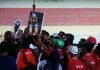 Bantai PSK Kupang, Persap Alor Juara Soeratin Cup 2019 Tim kesebelasan Persap Alor menerima hadiah piala bergilir Soeratin Cup U17 Tahun 2019 di Stadion Marilonga, Ende, Kamis (24/10).