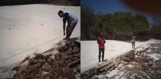 DKP NTT Tanggapi Surat Pemuda Ling’al Terkait Proyek Tambatan Tim KC DKP NTT Wilayah Alor investigasi proyek Tambatan Perahu di Ling'al Desa Halerman, Senin (20/11) pagi. (Sumber: FB Kcdkp Ntt Alor).