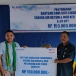 BRI Serahkan CSR Bantu Air Bersih dan MCK di Alor Penyerahan bantuan dana CSR BRI di Desa Maritaing (atas) dan Desa Baranusa. (Foto: dok BRI).