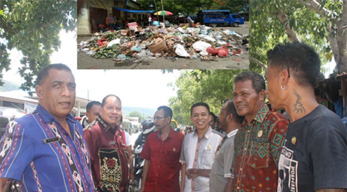 DPRD Alor Kunker Pantau Sampah Menumpuk di Kota Kalabahi DPRD Alor Tinjau Sampak di Pasar Kadelang, Kamis (9/1/2020).