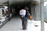 PMI Alor Semprot Disinfektan Cegah Virus Corona PMI Alor sedang semprot cairan disikfetan di RSUD Kalabahi, Jumat (27/3).