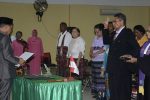 Bupati Alor Pesan Khusus Usai Lantik Sekda Dopong Abora Bupati Alor Drs. Amon Djobo lantik Plt Sekda Yustus Dopong Abora, SP, Senin (2/3) di aula Nusantara kantor Bupati, Batunirwala.
