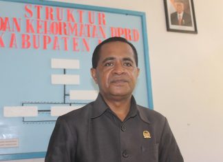 BK Sebut Aduan GMKI Tak Cukup Bukti Adili Etik Ketua DPRD Alor Ketua BK DPRD Alor Sony Magangsau. (Foto: doc tribuanapos.net).