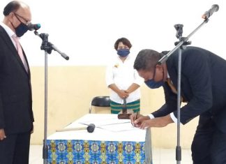 Rektor Alvons Beberkan Tantangan dan Kemajuan Pendidikan Untrib Ketua Yayasan Tribuana Permenas Kolly, SE, melantik Alvons F. Gorang, S.Sos.,MM sebagai Rektor Untrib Periode 2020-2025, Sabtu (23/5) di Kampus Untrib, Kalabahi.