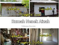 Rumah Oma Aizah Dursaha yang sudah direnovasi tim bedah rumah, Selasa (23/6) di Desa Alila Timur Kecamatan Kabola.