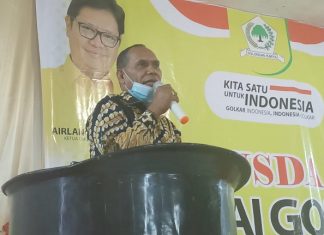 Bupati Alor Sebut Jalan Lantoka – Peitoko akan Dibangun Bupati Alor Drs. Amon Djobo membuka acara Musda Golkar X, Sabtu (25/7) di Aula Watamelang, Kalabahi.