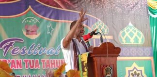 Gubernur NTT Gagas Festival Al-Quran Tua dan Dugong, Model CBT Gubernur NTT Viktor Bungtilu Laiskodat berpidato di acara pembukaan Festival Al-Qur'an Tua di Alor Besar, Kamis (30/7/2020).