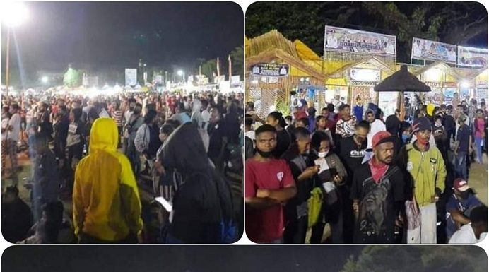 Viral, Ratusan Massa Membludak di Expo Alor Kerumunan massa di arena Expo Alor. (Foto: FB Abdurrahman).