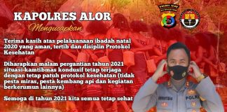 Kapolres Alor Apresiasi Pelaksanaan Natal Berjalan Aman dan Tertib Protokol Kesehatan Kapolres Alor AKBP Agustinus Chrismas Try Suryanto, S.IK.