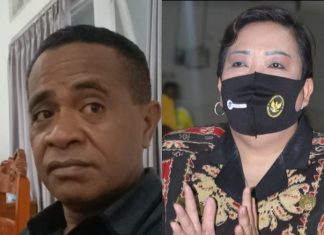 BK akan Gelar Sidang Etik Ketua DPRD Alor Soal Surat ke Kapolri Foto: Ketua Badan Kehormatan DPRD Alor, Sony Magangsau (kiri) dan Ketua DPRD Alor Enny Anggrek (kanan).