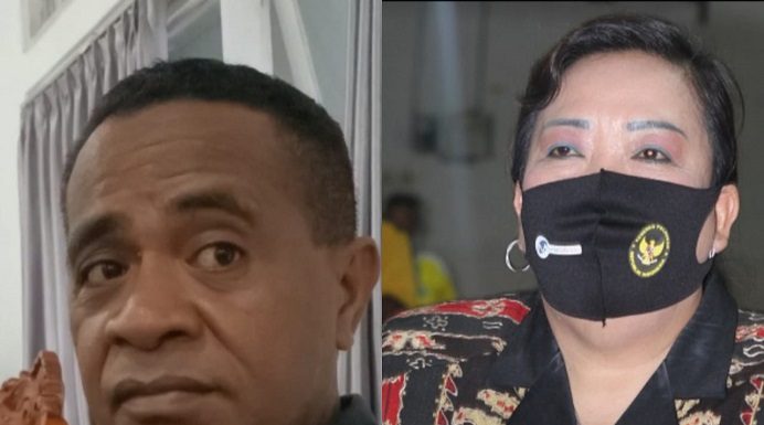 BK akan Gelar Sidang Etik Ketua DPRD Alor Soal Surat ke Kapolri Foto: Ketua Badan Kehormatan DPRD Alor, Sony Magangsau (kiri) dan Ketua DPRD Alor Enny Anggrek (kanan).
