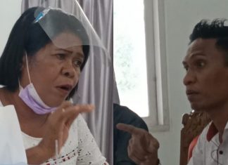 DPRD Alor Geram, Setahun Pemda Bayar Lampu Jalan Rp 2 Miliar Tapi Lampunya Padam Ketua Komisi I DPRD Alor Dony M. Mooy (kanan) dan Kabag Umum Setda Alor Debrina Lelang, dalam suasana Rapat Kerja, Rabu (20/1) bahas borosnya Pemda bayar tagihan lampu jalan ke PLN UPT Kalabahi