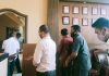 PDIP Alor Temui Kapolres Tanya Kasus Surat PAW Palsu Anggota DPRD DPC PDIP Alor NTT sedang berjalan masuk ke ruangan Kapolres Alor AKBP Agustinus Chrismas Try Suryanto untuk berdialog soal mandeknya laporan pidana surat PAW palsu anggota DPRD Walter Datemoli, Senin (1/2/2021) di Mapolres Alor, Kalabahi Kota.
