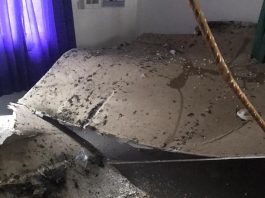 Plafon Puskesmas Mainang di Alor Ambruk Gambar: Plafon Puskesmas Mainang yang ambruk pada awal Februari 2021 lalu.