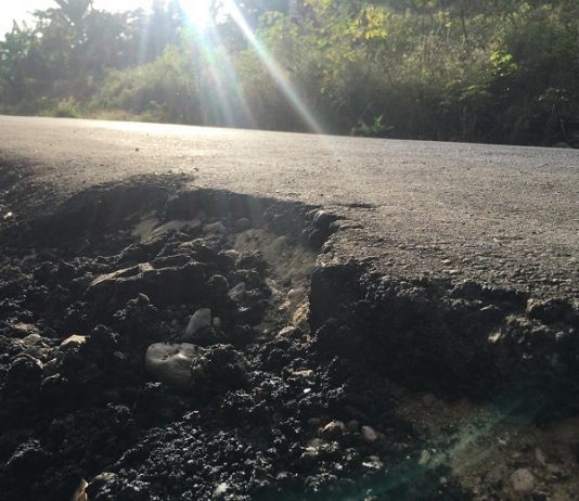 Baru Dikerjakan, Jalan Provinsi di Wolwal-Alor Mulai Rusak Foto: Kondisi bibir Jalan Provinsi yang pecah dan mulai rusak di Wilayah Desa Wolwal.