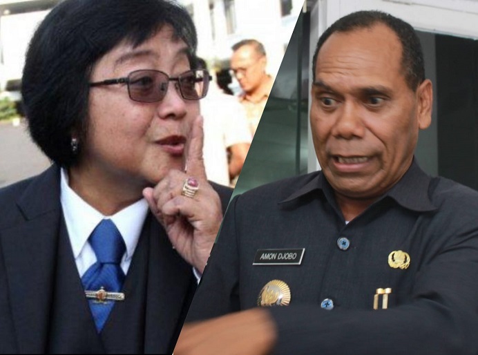 Foto: Menteri LHK, Siti Nurbaya (kiri) dan Bupati Alor Amon Djobo.