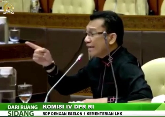 Anggota Komisi IV DPR RI Ansy Lema, ketika RDP dengan KLHK bahas wacana alih status Cagar Alam Mutis di NTT pada Senin, (24/11/2021) di gedung DPR Senayan Jakarta.