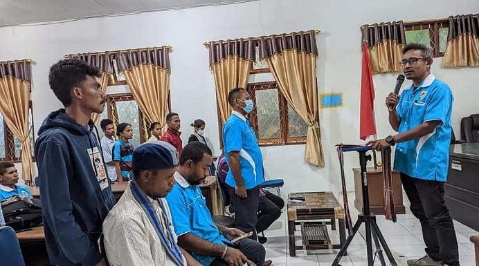 DPD KNPI Alor Lantik Pantia MUSDA – XIII Ketua DPD KNPI Alor Zakarias Mautuka, melantik Panitia Pelaksana MUSDA - XIII, Kamis (27/1/2022) di Aula kantor Bapelitbang Alor, Batunirwala.