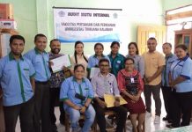Audit Internal, Untrib Konsen Perbaikan Mutu Layanan Pendidikan Tinggi Tim auditor mutu internal foto bersama para pejabat dan dosen usai melakukan audit lapangan di Fakultas Pertanian dan Perikanan Untrib.