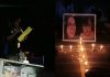 Pernyataan Sikap Forum Nusa Kenari Alor Tuntut Keadilan Hukum Bagi Astri dan Lael Koordinator Umum Aksi, Etus Saldena, sedang membaca pernyataan sikap menuntut Kapolda NTT mengungkap tuntas kasus pembunuhan Astri Manafe dan Lael Macabe, Senin (7/1/2022) di Lapangan Mini Kalabahi Alor.