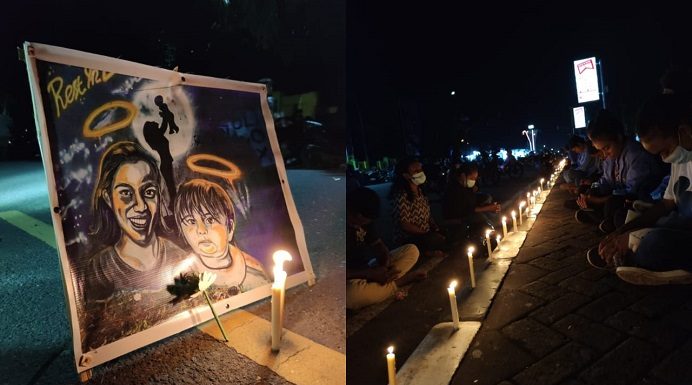 Suasana Doa dan 1000 Lilin Keadilan untuk Astri dan Lael Bersinar di Nusa Kenari Alor Ratusan Mahasiswa di Nusa Kenari Alor menggelar aksi doa dan penyalaan 1000 Lilin untuk keadilan Astri dan Lael, Senin (7/2/2022) di Lapangan Mini Kota Kalabahi.