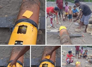 Viral!! Warga Alor Dikejutkan Penemuan Benda Mirip Drone di Pantai Mataru Benda yang diduga Drone ditemukan warga di Pantai Kalunan Desa Mataru Selatan Kecamatan Mataru Kabupaten Alor, pada Selasa 29 Maret 2022 petang. (Sumber: Akun Facebook Juita Tobi).