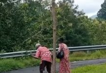 Cinta Tanpa Syarat, Romantis Sampai Oma Opa Opa Nikodemus dan Oma Ruth bergandengan tangan pulang dari Posyandu Lansia di PKM Morba, Kabupaten Alor baru-baru ini. Sumber: (FB Cimer).