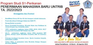 100% Mahasiswa Prodi Perikanan UNTRIB Kalabahi Dapat Beasiswa Prodi Perikanan Untrib Kalabahi terima mahasiswa baru tahun 2022.