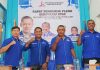 4 Kader Dicalonkan Jadi Ketua Partai Demokrat Alor, Ini Sosoknya Ketua DPC Demokrat Alor Denny Lalitan (kiri), Sekban Diklat DPP Demokrat Abdullah Apah (kedua kiri), Ketua Bapilu DPD Demokrat Provinsi NTT Gerson Blegur (kedua kanan) dan Wakil Ketua DPD Partai Demokrat Provinsi NTT Merianus Kaat (ujung kanan), ketika menghadiri rapat pleno verifikasi DPAC pada Senin (11/4) di kantor DPC Demokrat Alor, Kelurahan Mutiara.