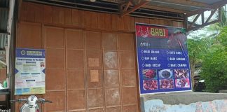 Warga Sekitar Mengaku Tak Keberatan El Asamau Buka Warung Babi Warung Babi milik El Asamau ditutup pada Kamis siang di Kelurahan Mutiara. (Foto: doc tribuanapos.net).