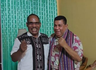 Imanuel Plaituka Resmi Nyatakan Sikap Maju Caleg DPR RI di 2024 Bakal Caleg DPR RI, Imanuel Plaituka (kiri) dan Ketua DPD Gerindra NTT, Ir. Esthon Foenay.