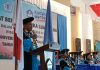 Untrib Wisudakan 240 Sarjana Rektor Untrib, Alvonso F. Gorang, S.Sos.,MM, ketika membuka rapat senat terbuka luar biasa dalam rangka Dies Natalis ke XV dan wisuda Sarjana angkatan XI tahun akademik 2021/2022, Senin 1 Agustus 2022 di Aula Perjuangan, Batunirwala.