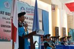 Untrib Wisudakan 240 Sarjana Rektor Untrib, Alvonso F. Gorang, S.Sos.,MM, ketika membuka rapat senat terbuka luar biasa dalam rangka Dies Natalis ke XV dan wisuda Sarjana angkatan XI tahun akademik 2021/2022, Senin 1 Agustus 2022 di Aula Perjuangan, Batunirwala.