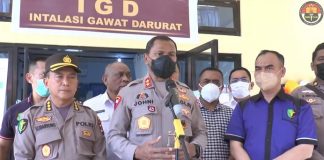 Kapolda NTT Bentuk Tim Khusus Selidiki Kasus Terbakarnya Kapal Cantika 77 Kapolda NTT Irjen Pol Johni Asadoma jumpa pers umumkan dimulainya penyelidikan kasus terbakarnya Kapal Cantika Express 77 di perairan pulau Timor.