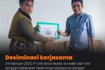 Platform Pariwisata NTT “Www.Eastnusatenggara.Id” Terpilih Pemenang Indonesia Website Awards 2022 Edri Sengaji (kanan) ketika melakukan MoU dengan Dinas Pariwisata NTT, Jumat (24/2) di Kota Kupang. (Foto: doc tribuanapos.net).
