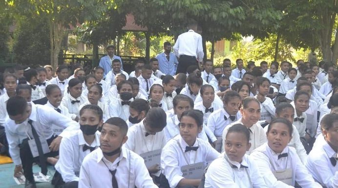 Untrib Kalabahi Buka Pendaftaran Mahasiswa Baru Tahun Akademik 2023, Berikut Syaratnya 670 Mahasiswa Baru Untrib tahun 2022 ikut Ordik di kampus Untrib. (Foto: doc tribuanapos.net).