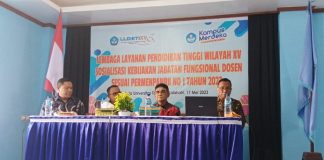 Untrib Sukses Menjadi Tuan Rumah Kegiatan Direktorat Kelembagaan dan Sumber Daya Dikti di Wilayah LLDikti XV NTT Kabag Umum LLDIKTI-XV Abdurrahman Abdullah ketika menghadiri kegiatan Sosialisasi Jabatan Fungsional Dosen dari Direktorat Kelembagaan dan Sumber Daya Dikti di Aula Kampus Untrib, Rabu (17/5/2023) di Kalabahi, Alor.