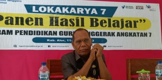 Maju Caleg DPRD NTT, Amon Djobo Resmi Mundur dari Jabatan Bupati Alor Bupati Alor Drs. Amon Djobo, M.AP ketika hadir membuka acara Lokakarya Guru Penggerak Angkatan 7, Selasa (11/7) di Aula Diknas.