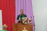 Bupati Alor Harap Ketua Klasis ABAL yang Baru Bisa Merangkul Umat Lain Bupati Alor Amon Djobo ketika sambutan di acara pembukaan sidang Klasis ABAL, Senin (21/8) di Jemaat Tiberias O'oylah, Kokar.