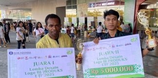 Leader Ismail Raih Juara I Lomba Desain Logo BI-Produks Leader Ismail (kiri) Juara I Sayembara Desain Logo Program BI-PRODUKS.