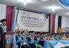 Untrib Wisudakan 325 Sarjana, Rektor Ajak Sarjananya Kelola 90% Lahan Pertanian yang Belum Diurus Rektor Untrib Alvonso F. Gorang, S.Sos.,MM ketika pidato di acara wisuda Untrib, Selasa (1/8) di Aula Pola, Kalabahi.