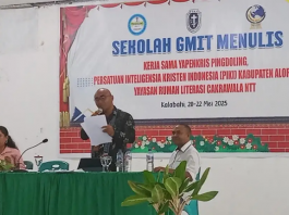 Yapenkris Pingdoling dan PIKI Gandeng Cakrawala NTT Gelar Lokakarya Sekolah GMIT Menulis Lokakarya Sekolah GMIT Menulis, Selasa 20 Mei 2025 di Aula Pola. (Foto: doc tribuanapos.net).