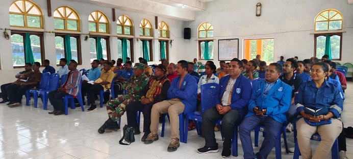 Acara pelantikan PAC GAMKI Mataru, Sabtu 5 Juli 2025 di GMIT Kolam Lelmang.