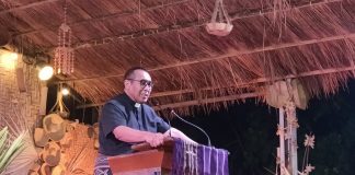 Rayakan HUT ke-76 PGI di Alor: Ketum PGI Tegaskan Esensi ‘Relasio Ergo Sum’ dan Panggilan Menjaga Semesta Ketum PGI Pdt. Jacklevyn Frits Manuputty menyampaikan pidato bermakna dalam di puncak Perayaan HUT Ke-76 PGI, Senin 25 Mei 2026 di Halaman Gereja Pola Tribuana, Kalabahi Kota. (Foto: doc tribuanapos.net/dm).
