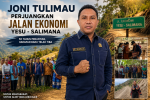 Anggota DPRD Alor Joni Tulimau Perjuangkan Jalan Ekonomi Yesu–Salimana, Akhiri Penantian Warga Selama 50 Tahun Anggota DPRD Alor Joni Tulimau ketika meresmikan jalan ekonomi Yesu-Salimana di Salimana, Rabu 10 Juni 2026 di Salimana. (Foto: doc tribuanapos.net).